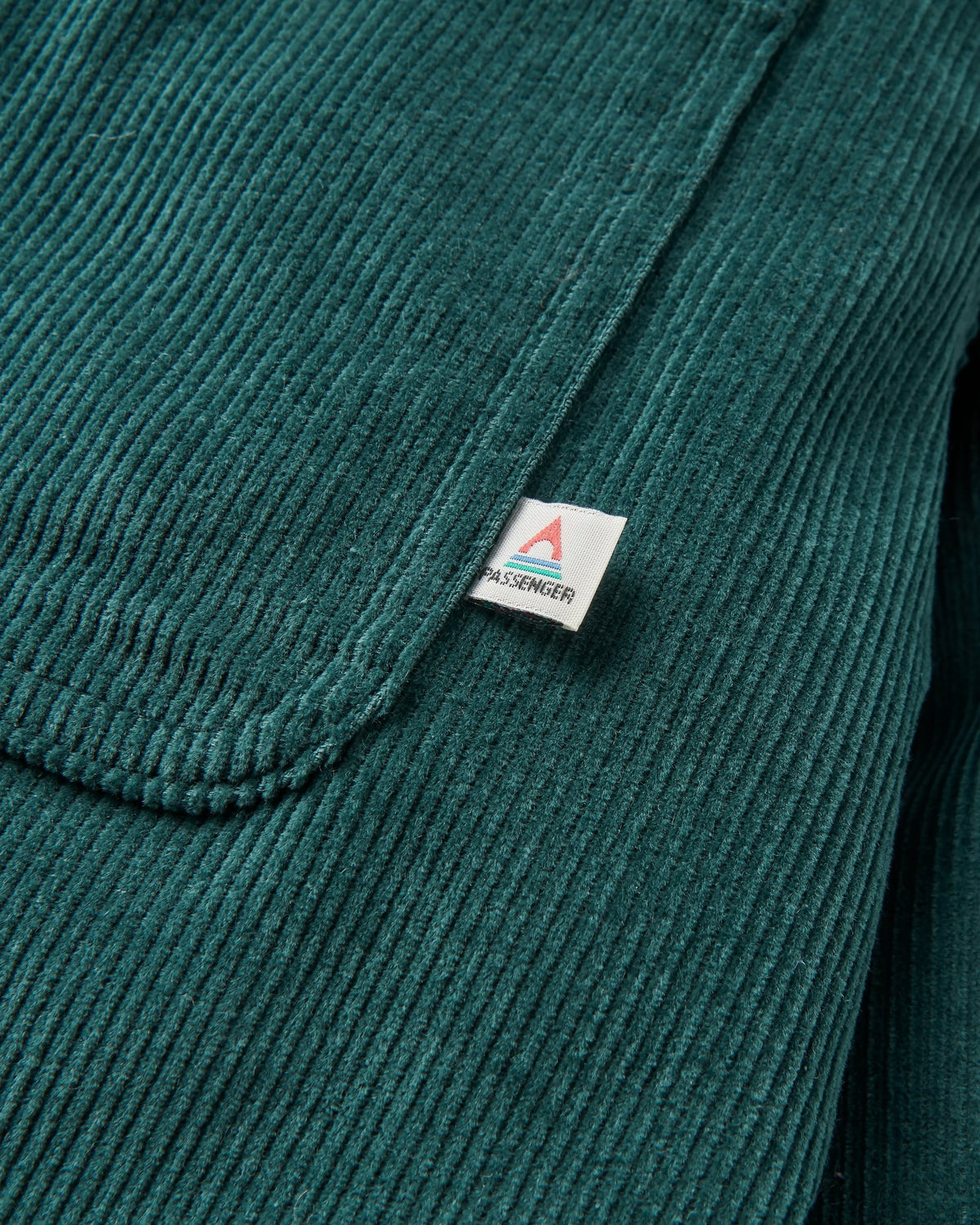 Kodiak Sherpa Lined Cord Overshirt - Dark Fern  - Flatlay