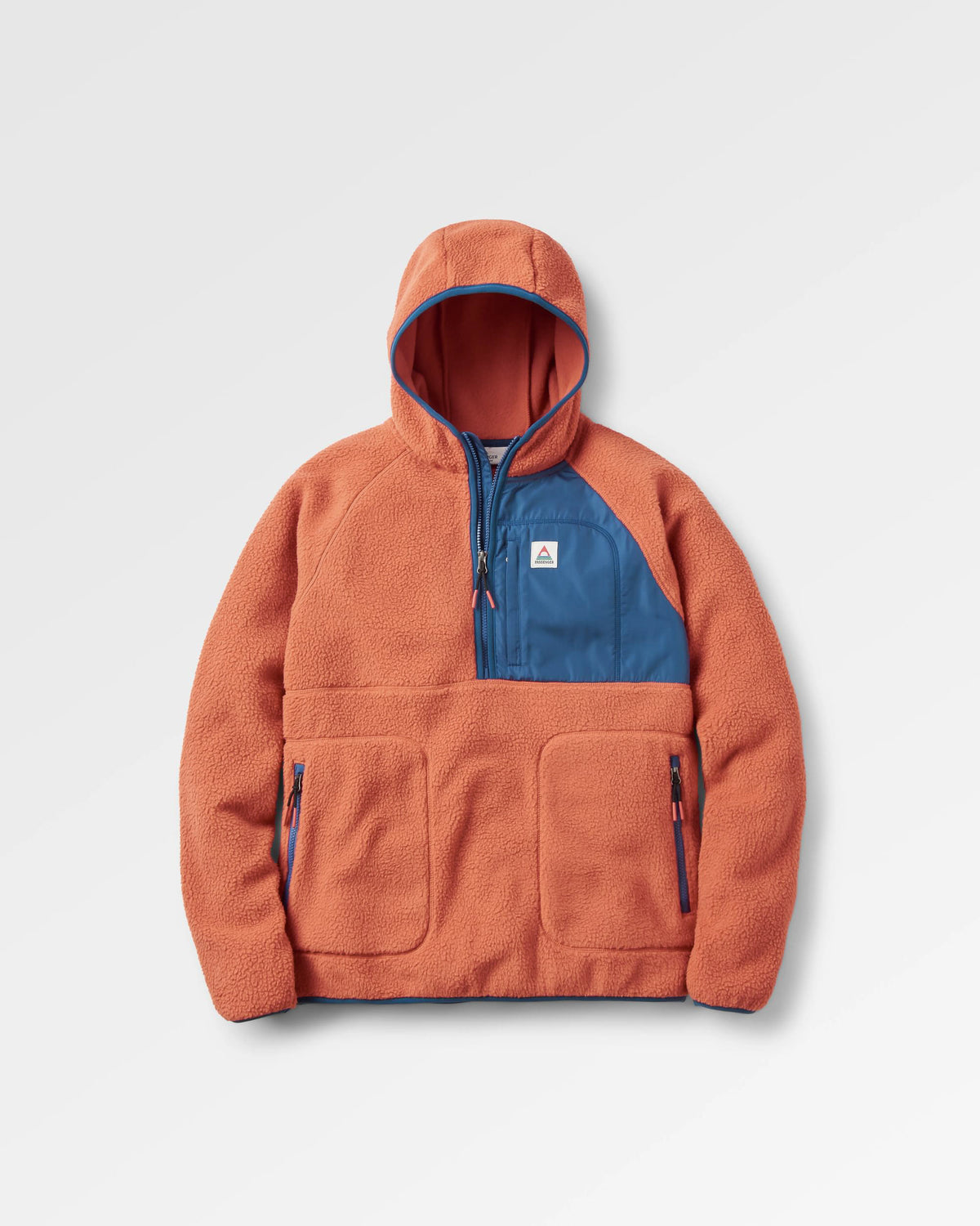 Ventura 1/2 Zip Sherpa Fleece - Baked Clay - Flatlay