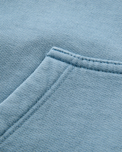 Escapism Regular Fit Hoodie - Faded Denim - Flatlay