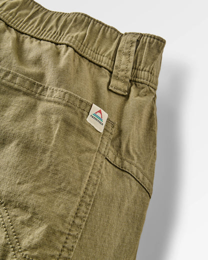 Kimmer Ripstop Cotton Trouser - Dusty Olive - Flatlay