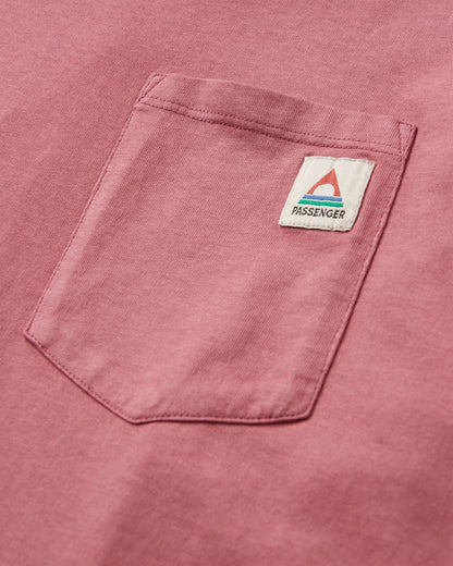 Heritage Relaxed Fit LS T-Shirt - Mauve Dusk - Flatlay