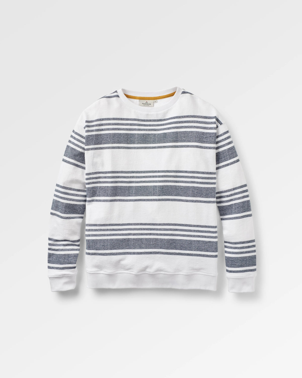 Graceful Textured LS Top - Navy Stripe - Flatlay