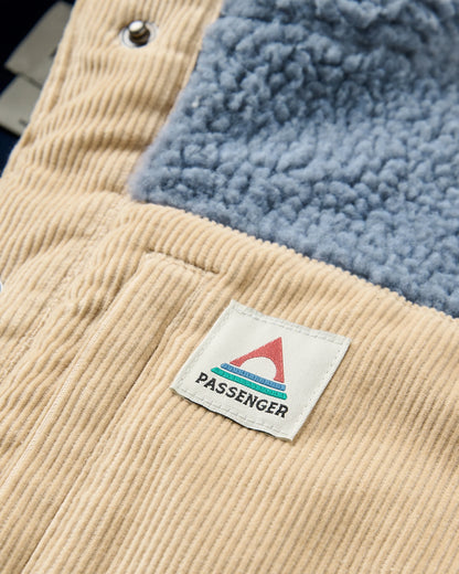 Clover Sherpa Hooded Fleece - Stormy Blue  - Flatlay