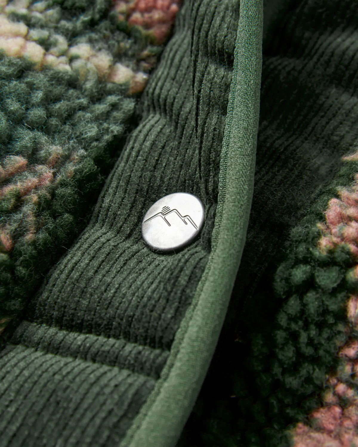 Clover Sherpa Fleece - Abstract Mountain Fir Tree - Flatlay