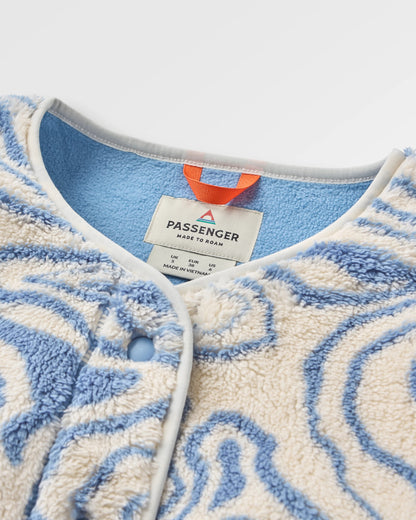 Iris Collarless Fleece - Strata Swirl Birch - Flatlay
