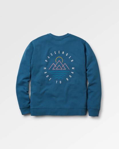 Escapism Regular Fit Sweatshirt - Dark Denim - Flatlay
