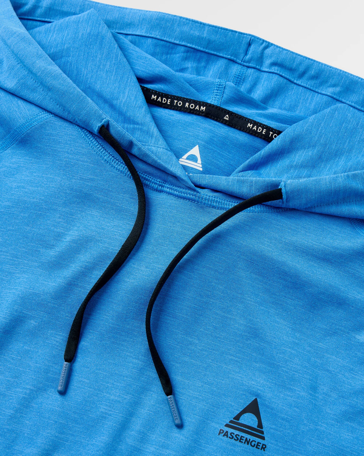 Light Ray Hooded UPF50 LS T-Shirt - Marine Blue Marl - Flatlay