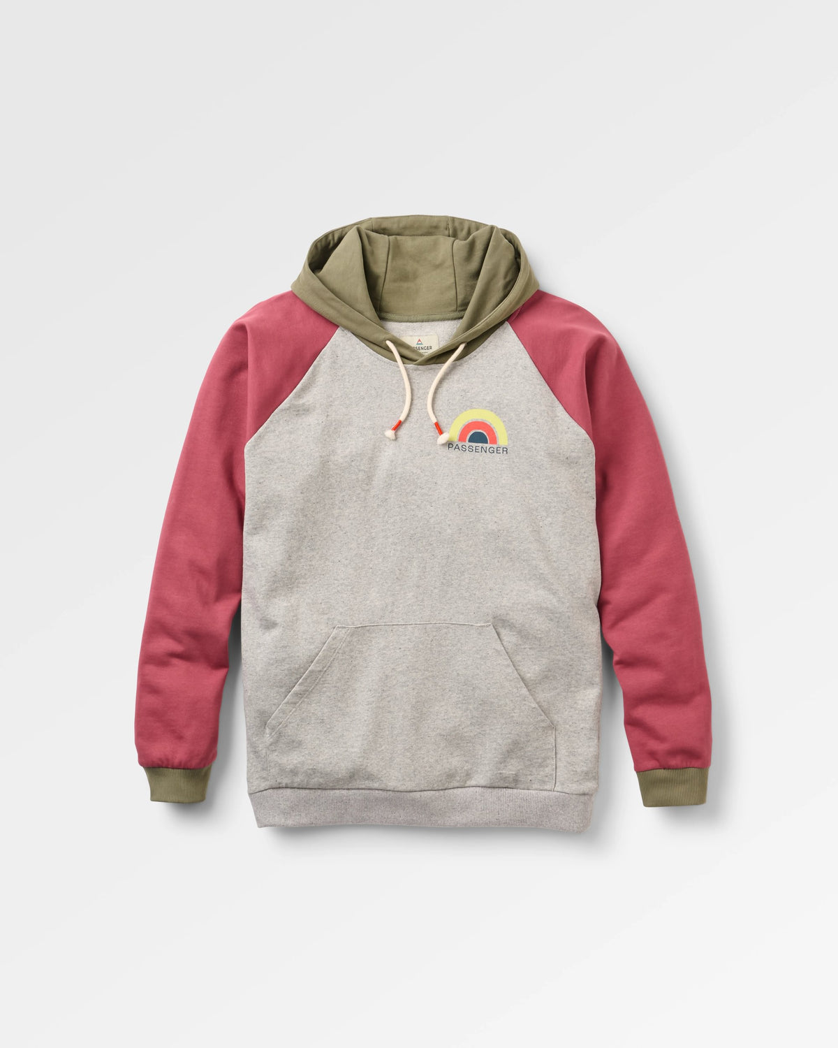 Riser Cotton Hoodie - Grey Marl - Flatlay