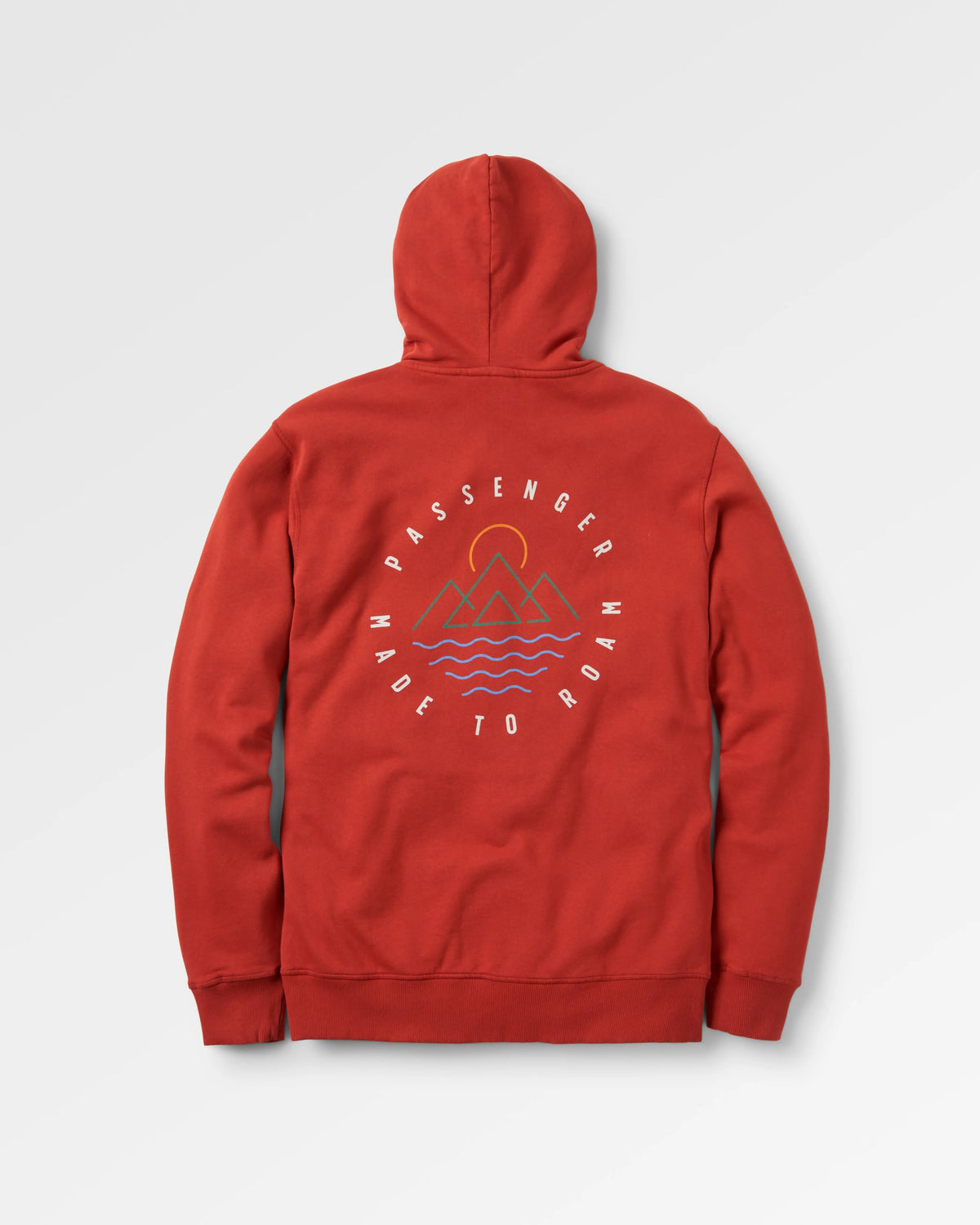 Escapism Regular Fit Hoodie - Red Ochre - Flatlay