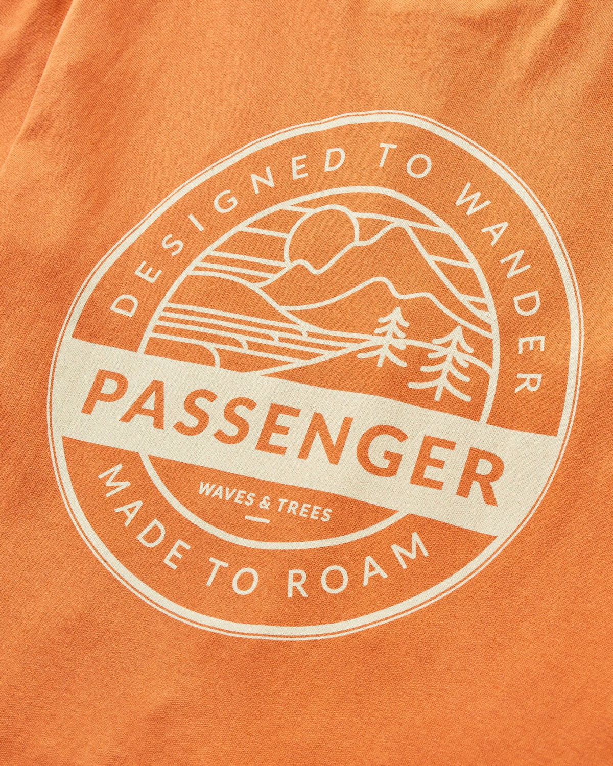 Odyssey Cotton T-Shirt - Burnt Orange - Flatlay