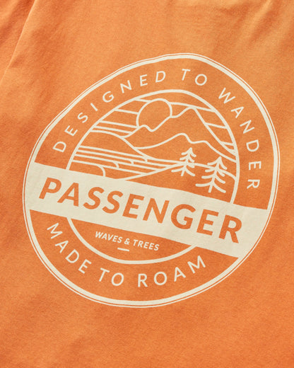 Odyssey Cotton T-Shirt - Burnt Orange - Flatlay