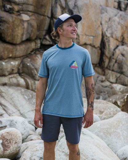 Classic Active T-Shirt - Blue Steel Marl - Lifestyle