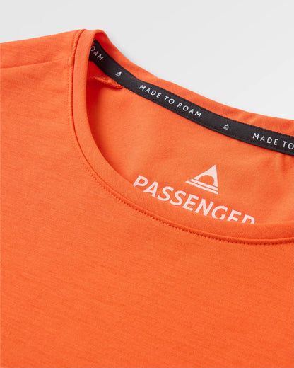 Chase The Light Drirelease® Active T-Shirt - Ember Orange - Flatlay
