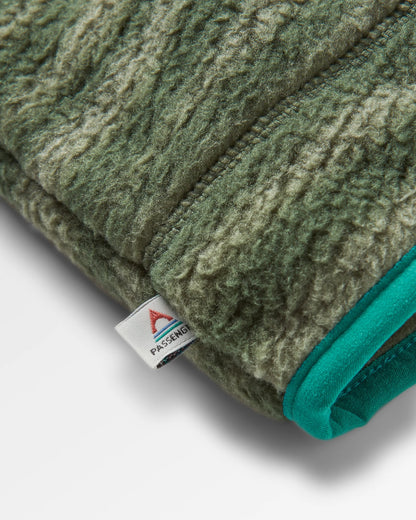 Fairbanks Full Zip Sherpa Fleece - Strata Fir Tree - Flatlay