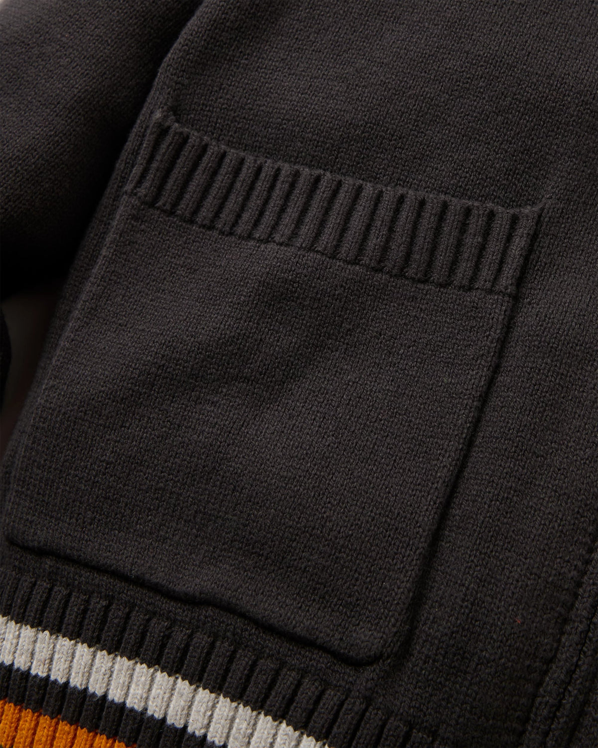 Penida Full-Zip Knitted Jacket - Faded Black - Flatlay