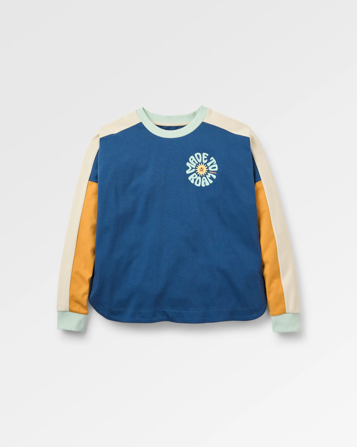 Easy Days Cotton LS T-Shirt - Dark Denim - Flatlay