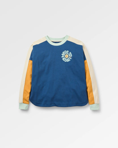 Easy Days Cotton LS T-Shirt - Dark Denim - Flatlay