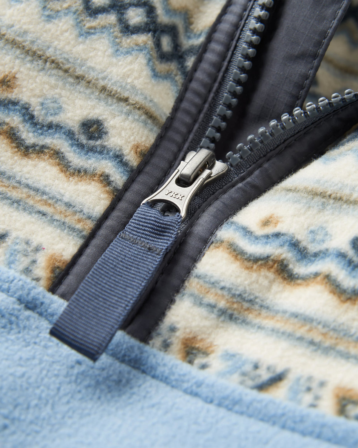 Set Off Polar 1/4 Zip Fleece - Geo Stripe Birch  - Flatlay