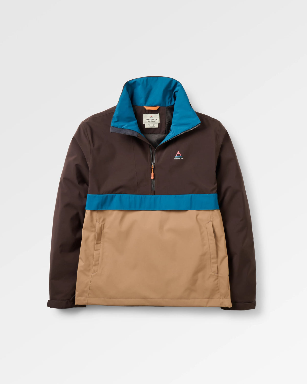 Diablo Waterproof Anorak - Caramel/Espresso - Flatlay