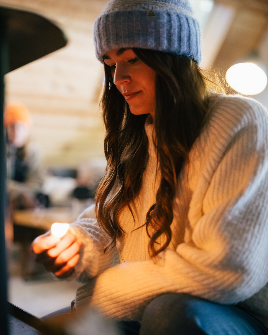 Cozy Cable Knitted Jumper - Off White - Lifestyle