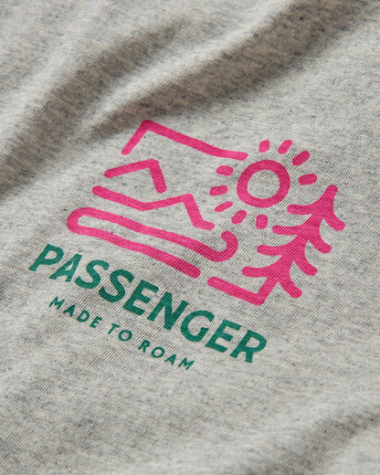 Riser LS T-Shirt - Mid Grey Marl - Flatlay