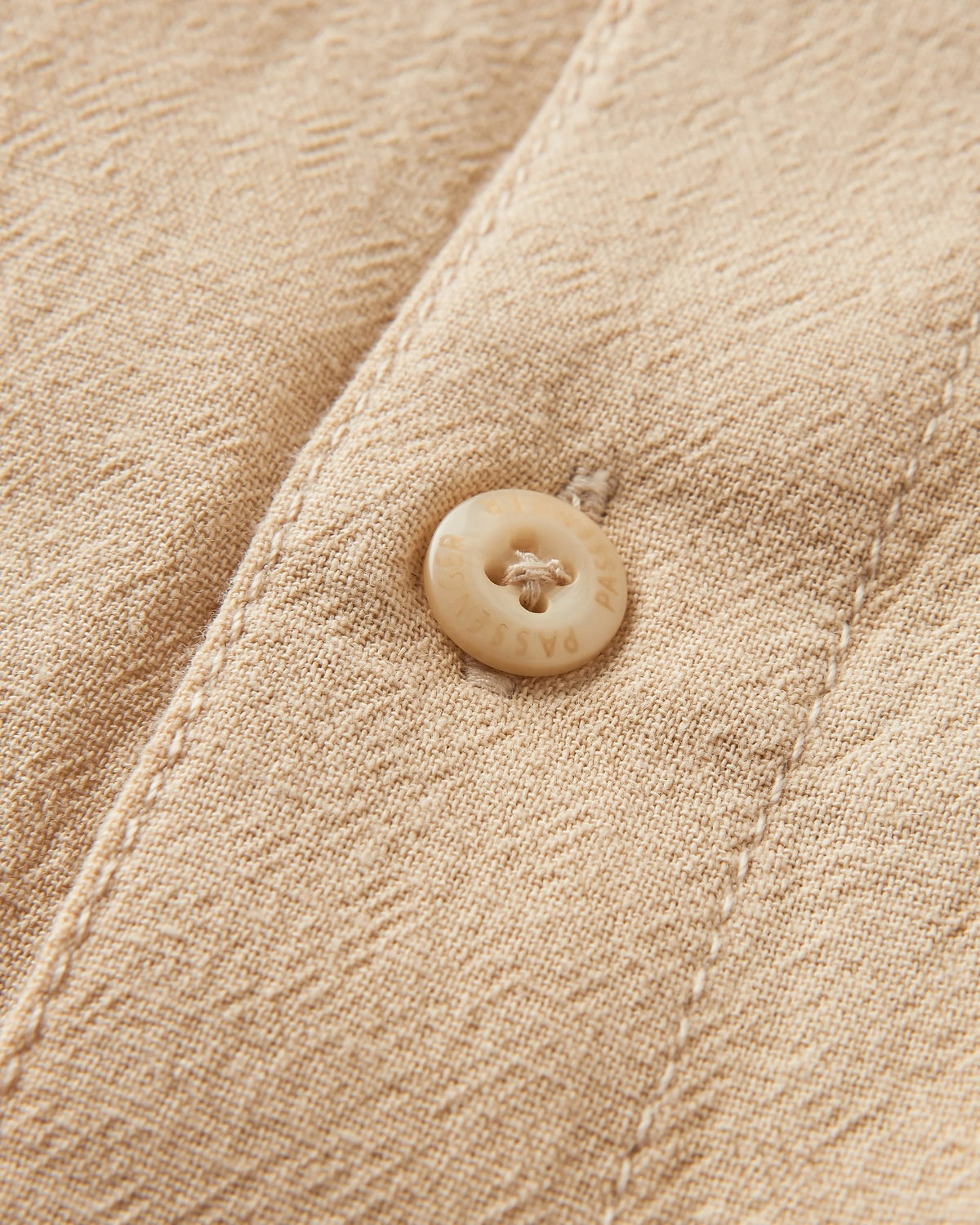 Arica Textured Cotton Shirt - Stone - Flatlay