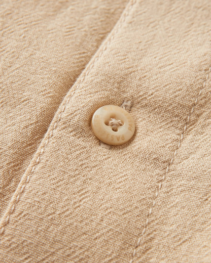 Arica Textured Cotton Shirt - Stone - Flatlay