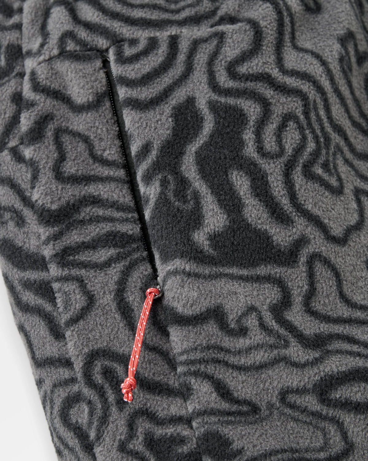 Woodland Polar Fleece Jogger - Strata Swirl Black - Flatlay