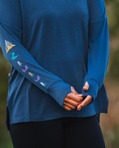 Lotus Active LS Top - Dark Denim - Lifestyle