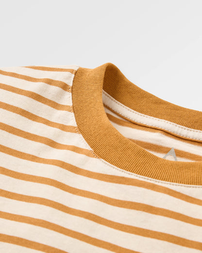 Zen Relaxed Fit T-Shirt - Retro Orange Stripe  - Flatlay