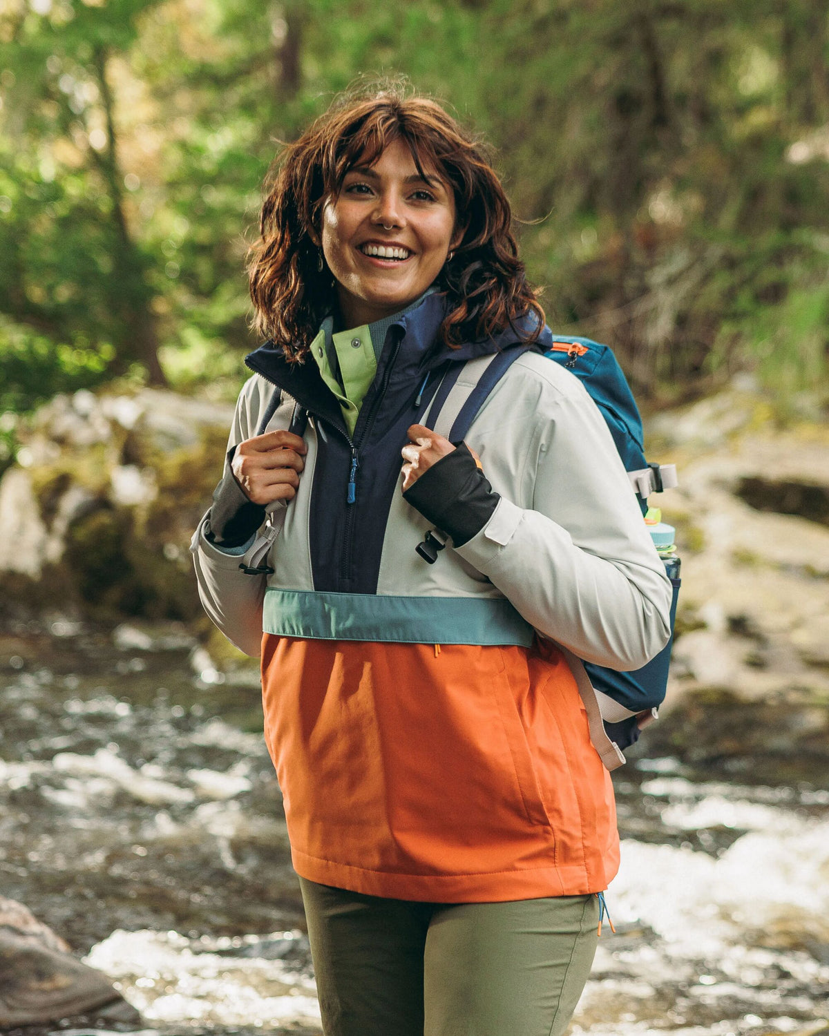 Skyline Waterproof Anorak - Burnt Orange/Birch - Lifestyle