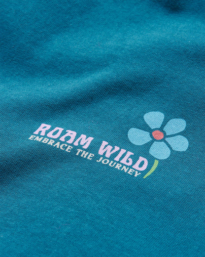 Roam Wild T-Shirt - Tidal Blue - Flatlay