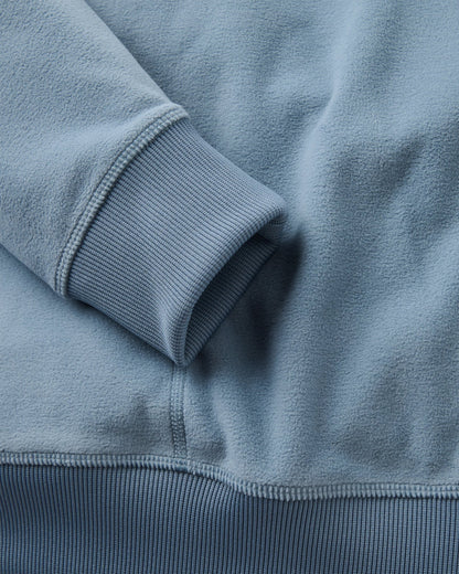 Ayla Micro Polartec® Crew Fleece - Stormy Blue  - Flatlay