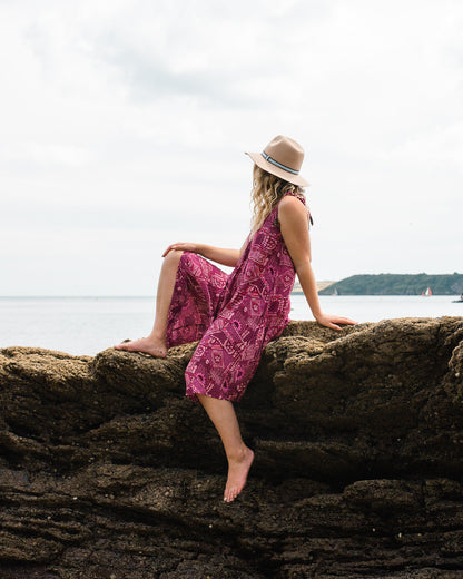 Copetín Jumpsuit - Vintage Patchwork Wine - Lifestyle