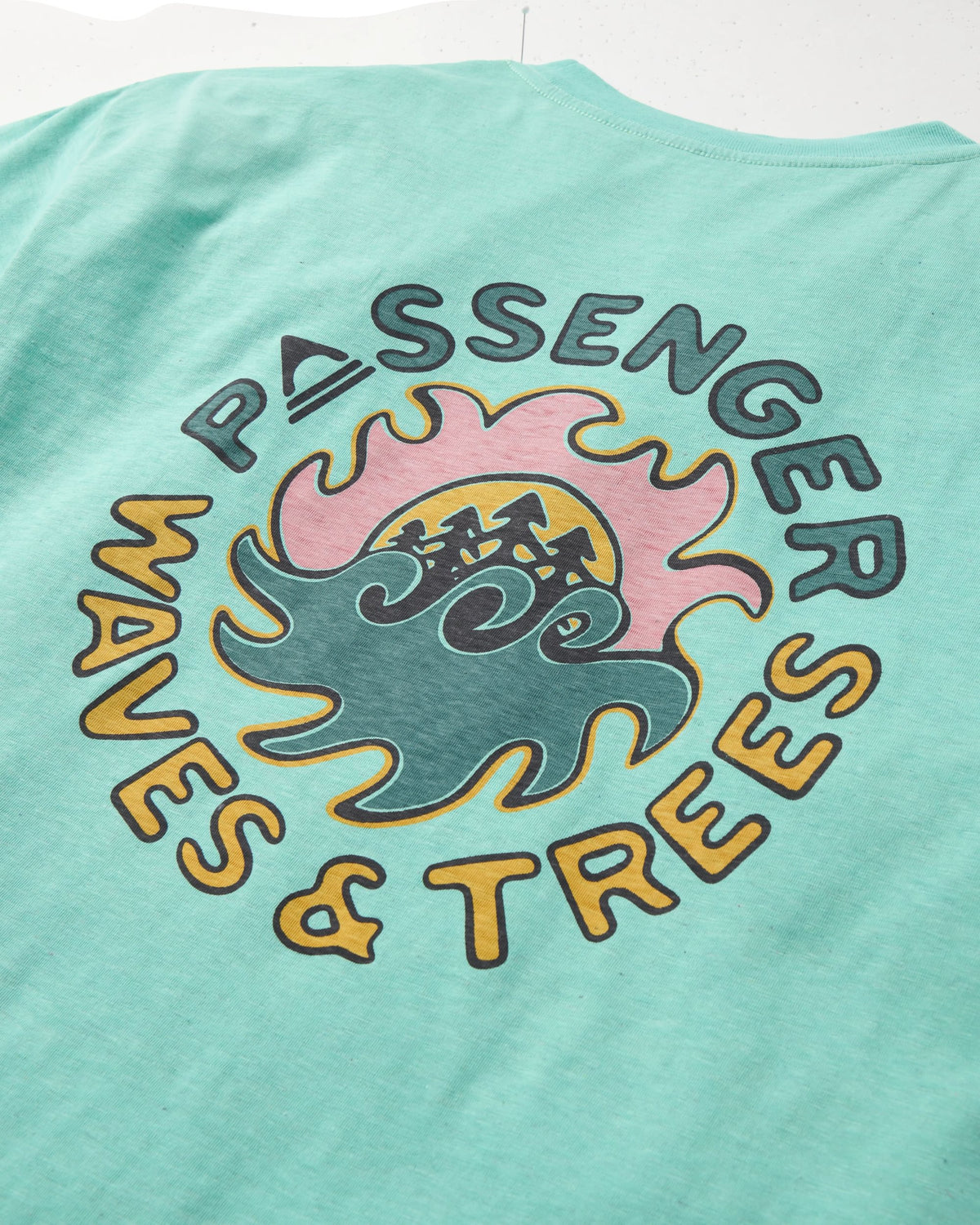 Dune Men's T-Shirt - Aqua Marl - Flatlay