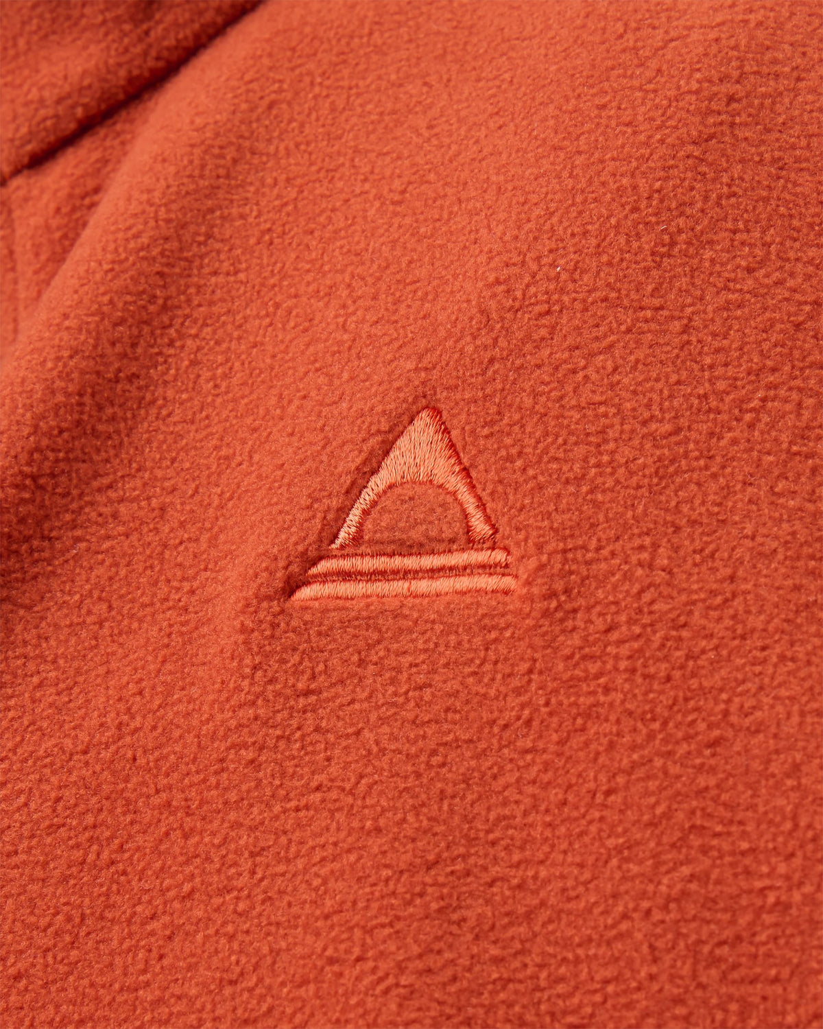 Ayla Micro Polartec® 1/4 Zip Fleece - Dark Rust - Flatlay