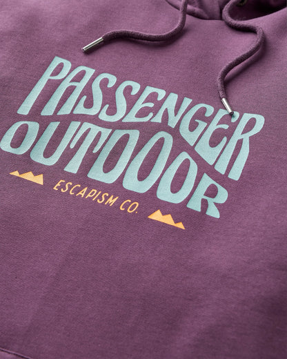 Yuca Cotton Hoodie - Deep Plum - Flatlay