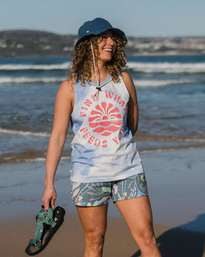 Discovery Cotton Vest - Tie Dye Cornflower - Lifestyle