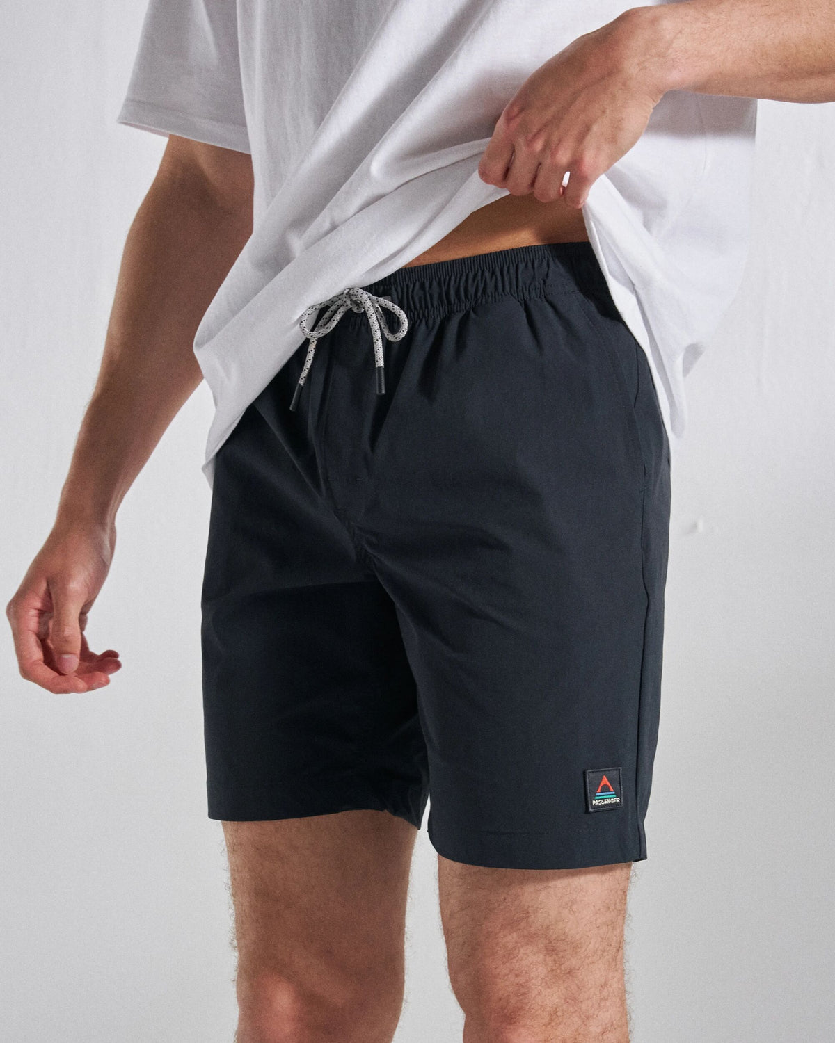 Drifter NetPlus® Lined Beach Short - Black - Studio Model
