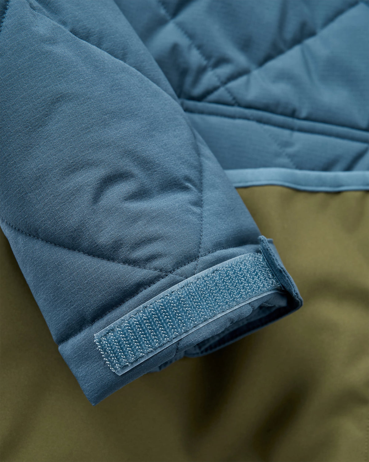 Campscape Fleece Lined Parka - Khaki/Dark Denim - Flatlay