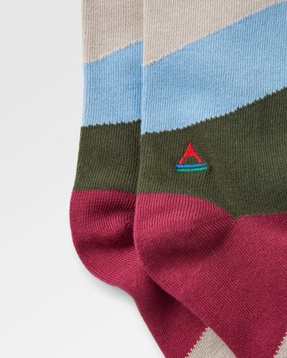 Vista Socks - Rhubarb - Flatlay