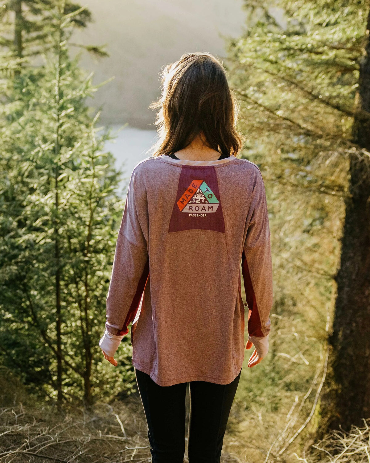 Pacifica Active LS Top - Berry Marl - Lifestyle