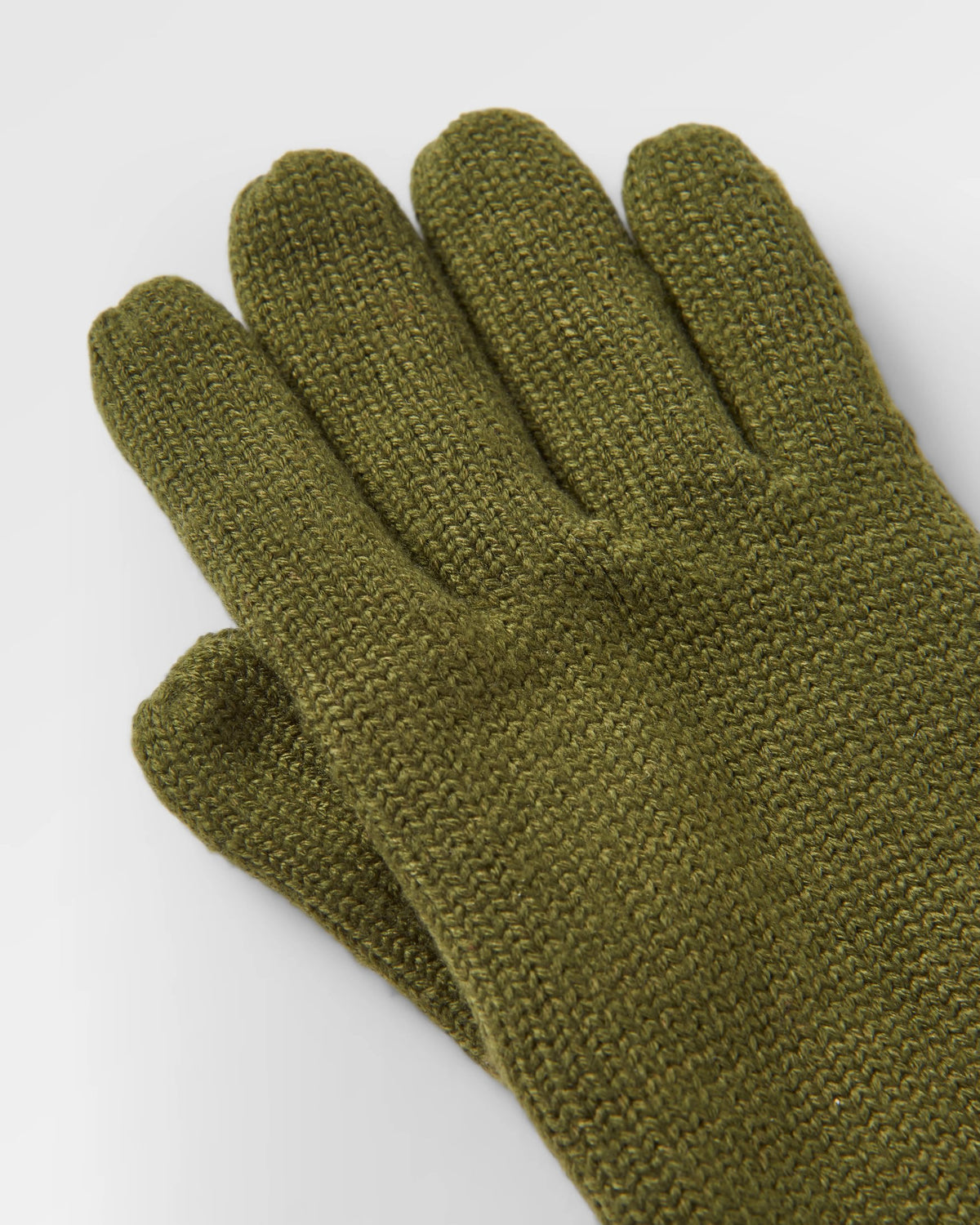 Gale Knitted Gloves - Khaki - Flatlay
