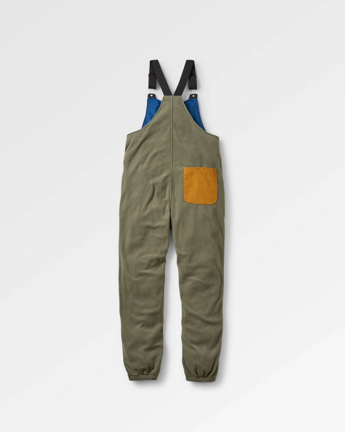 Ace Polar Fleece Dungarees - Dusty Olive - Flatlay