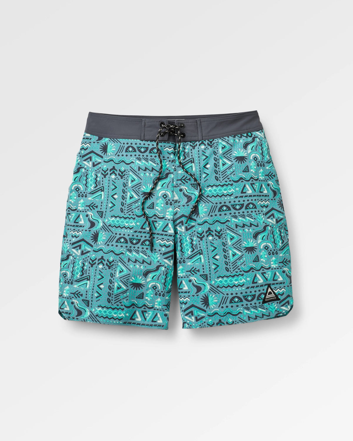 Cruiser Netplus® 19" Boardshort - Elemental Geo Arctic - Flatlay