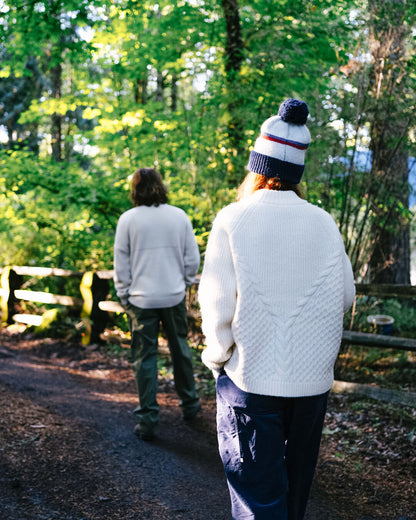 Cozy Cable Knitted Jumper - Off White - Lifestyle