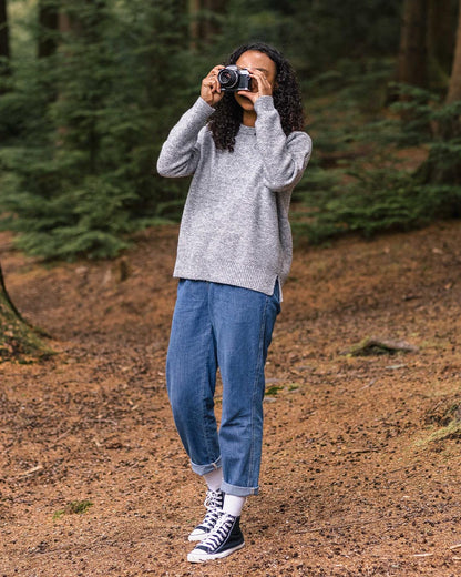 Cove Knitted Jumper - Grey Marl - Lifestyle