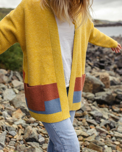 Vista Knitted Cardigan - Amber Gold - Lifestyle