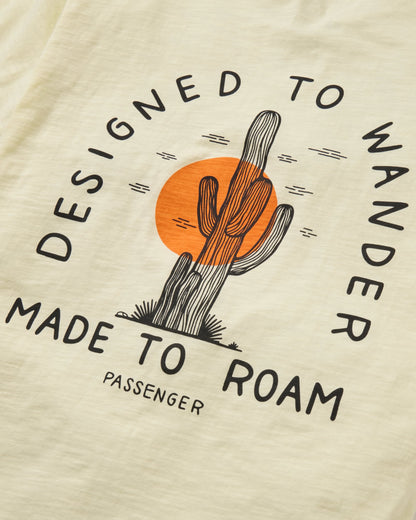 Women's Explore T-Shirt - Pale Yellow - Flatlay