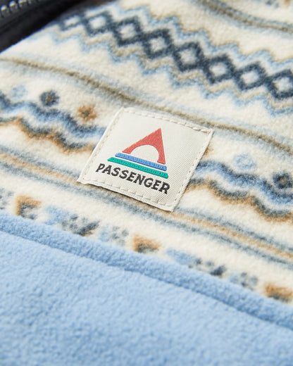 Set Off Polar 1/4 Zip Fleece - Geo Stripe Birch  - Flatlay